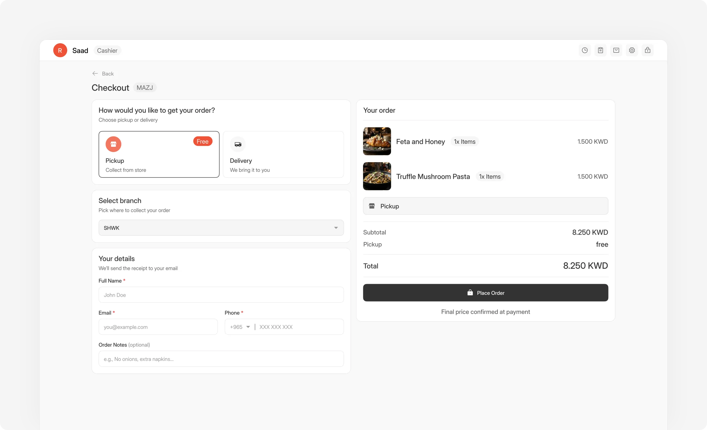 Seamless checkout and delivery