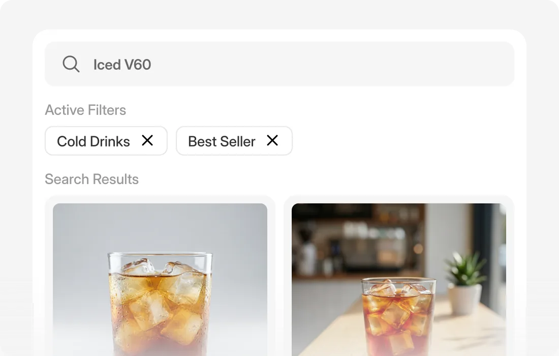 Smart Search & Menu Filtering